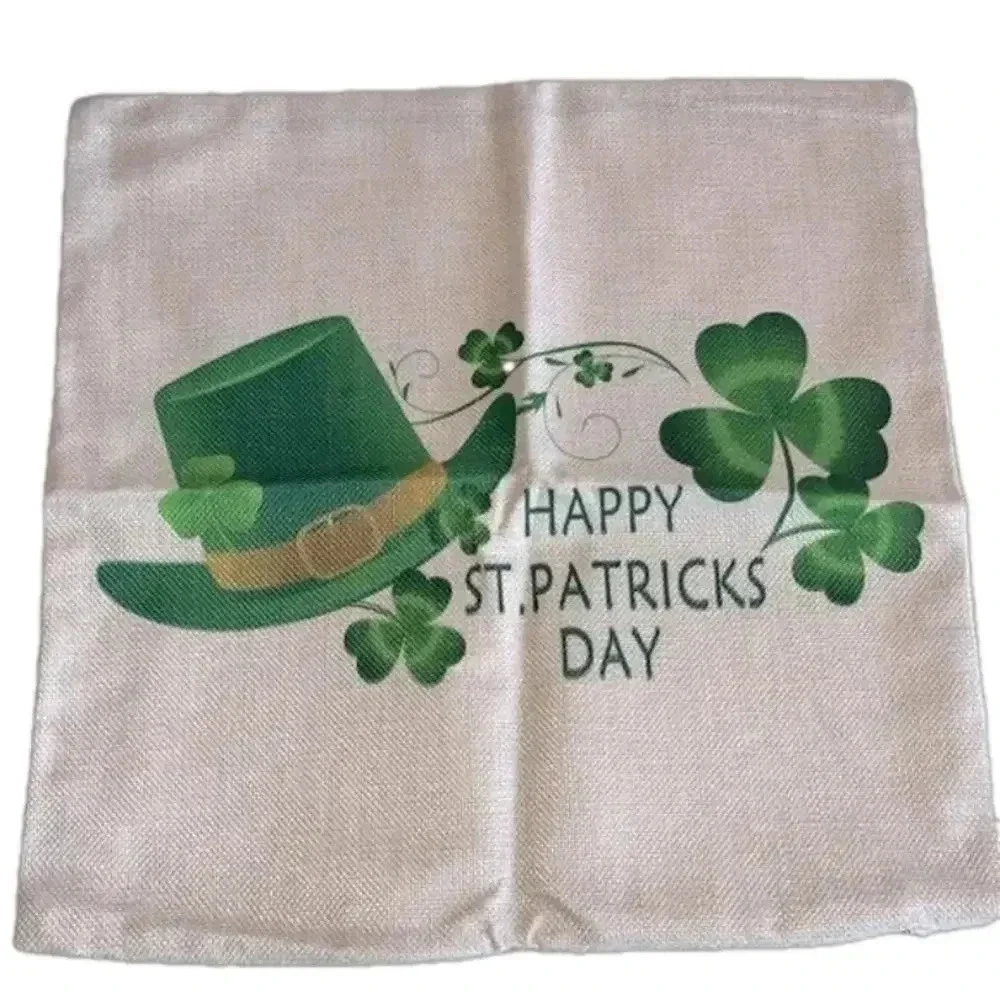 4 New St Paddys Day pillow cases canvas St Patricks Day throw‎ pillow covers